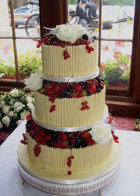 Chocolate Fruit Wedding Cake   Ref CW002
