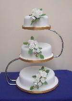 White Rose Wedding Cake  Ref IC026
