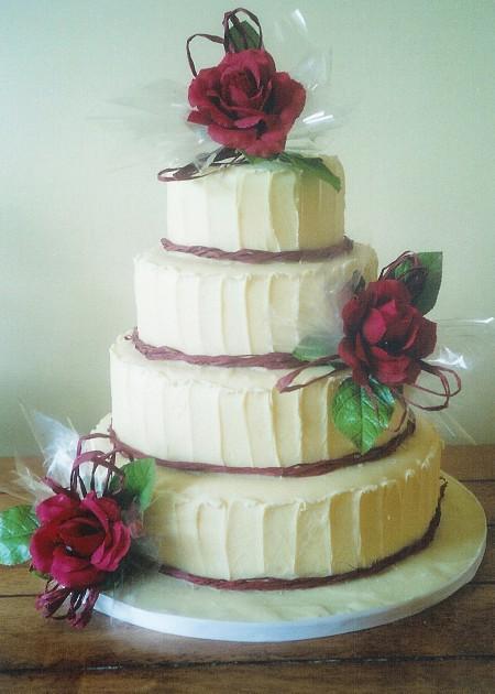 Roses and Chocolate Wedding Cake  Ref CW106