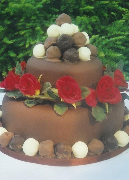 Chocolate Truffle Wedding Cake  Ref CW107
