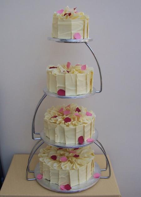 Four Tier Chocolate Shards Wedding Cake Ref CW016