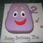 Dora's Backpack Birthday Cake