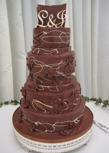 Lisa's Chocolate Wedding Cake  Ref CC029