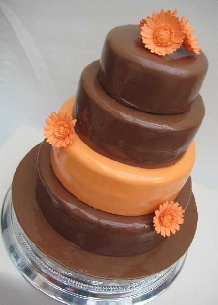 Chocolate and orange wedding cake CW034