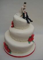 Fun Wonky Wedding  Cake Ref SD026