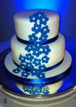 Pretty Blue Blossom Cake