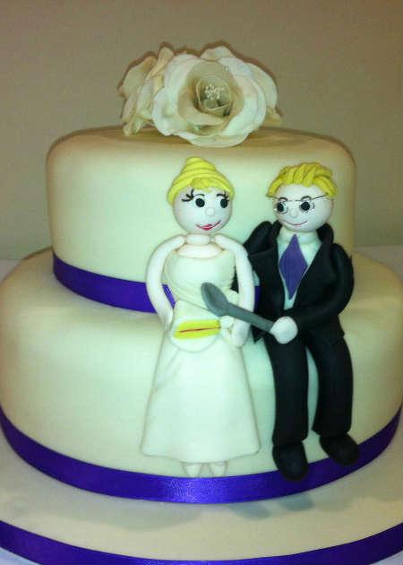 Fun Bride and Groom Cake